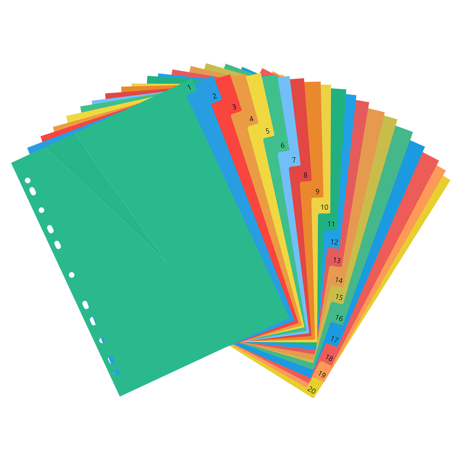 20 Pages A4 Size Color Coded P - Tab Divider A4 recension och pris